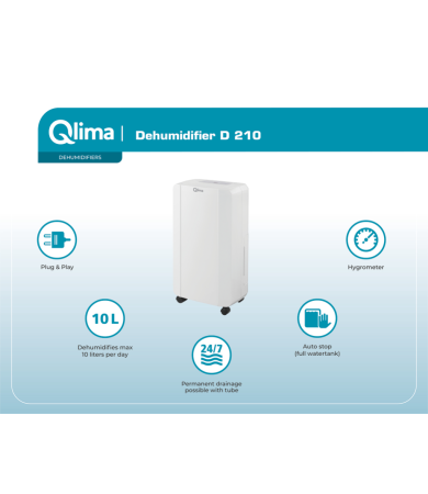 Déshumidificateur portable Qlima D210 dès € 159.9